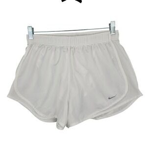 Nike Dri-Fit Women's Running Shorts White Lightweight Athletic Size Large